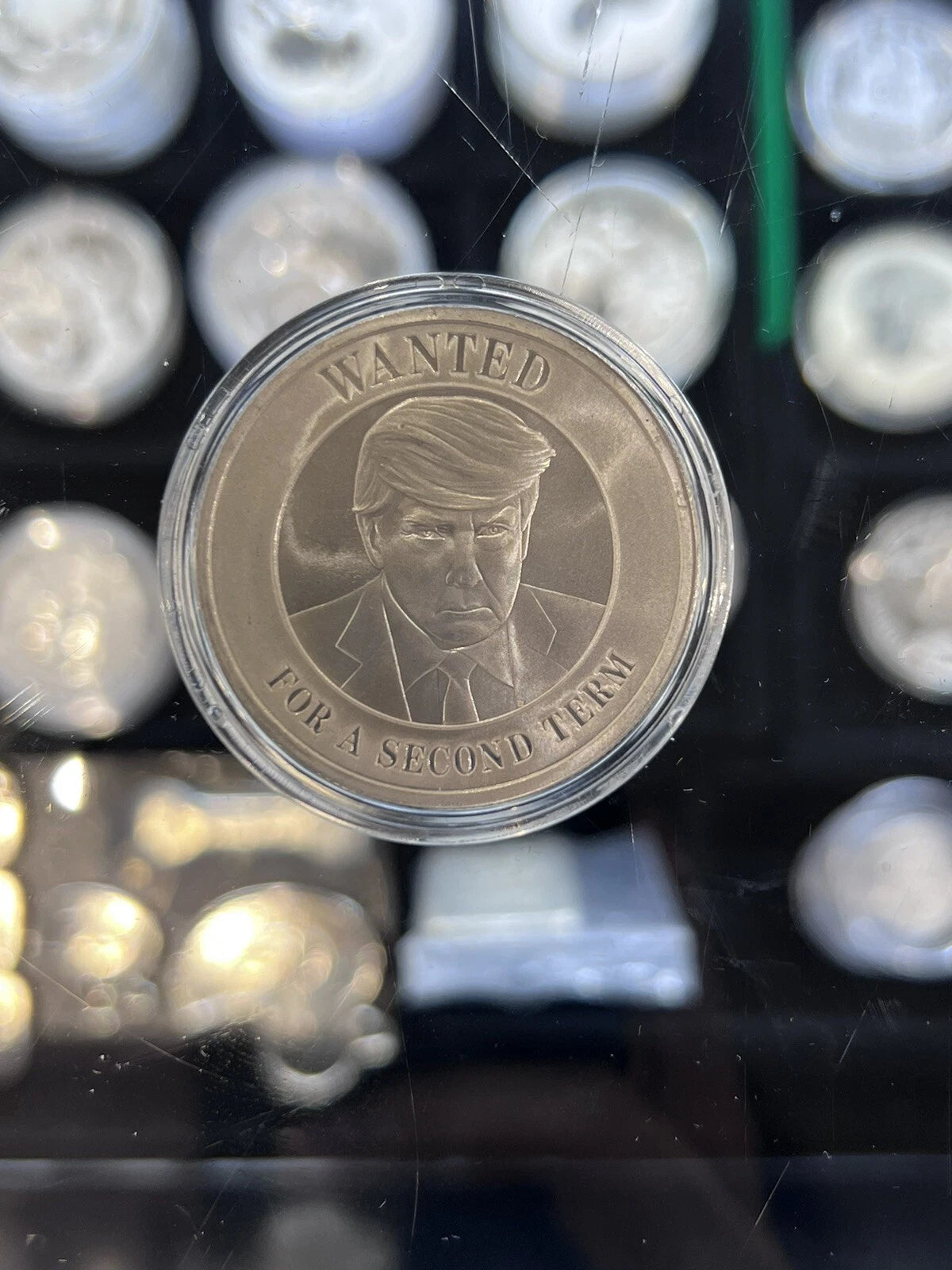 New 1oz .999 Fine Silver Round Trump Mugshot Wanted For A Second Term Capsule-2