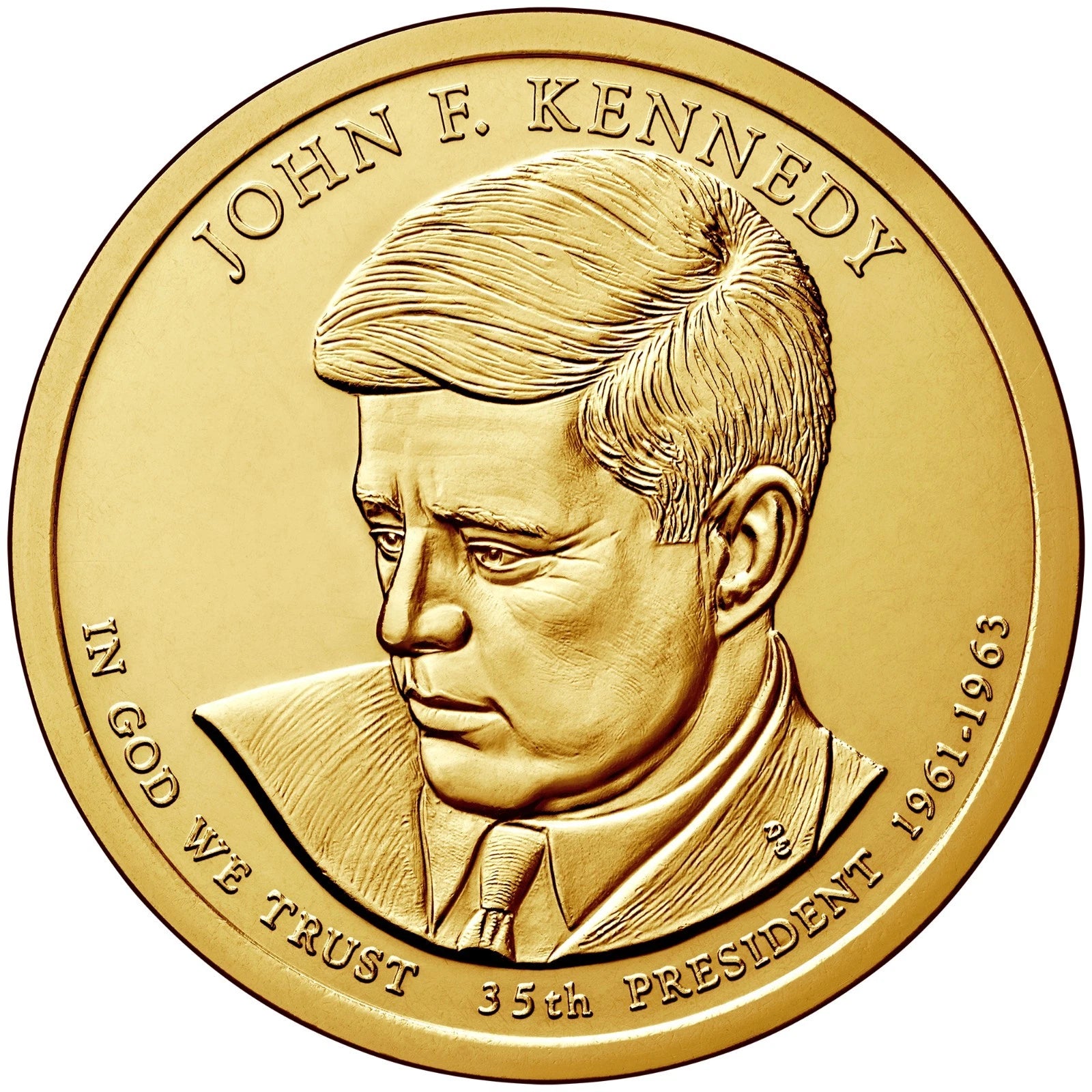 2015 John F. Kennedy One Dollar Coin Cover - 2 coins P&D with stamp