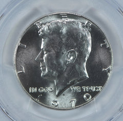 Moneda de medio dólar Kennedy de 1970-D MS65 PCGS Etiqueta Azul-2