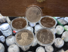 LOT OF 5 X 1oz Fine Silver Rounds Trump COLLECTION MAGA Set in Capsules-1