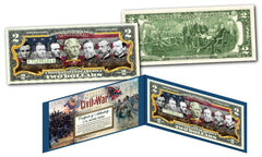 American Civil War Famous UNION GENERALS Genuine Legal Tender U.S. $2 Bill GRANT-1