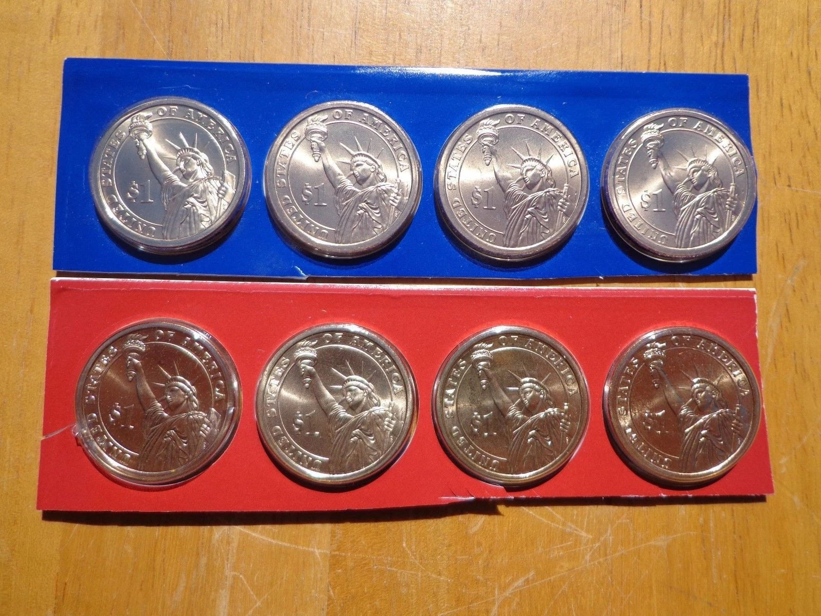 2007 P & D Presidential Dollar 8 Coin Lot Sealed Uncirculated Mint Set Cello-1