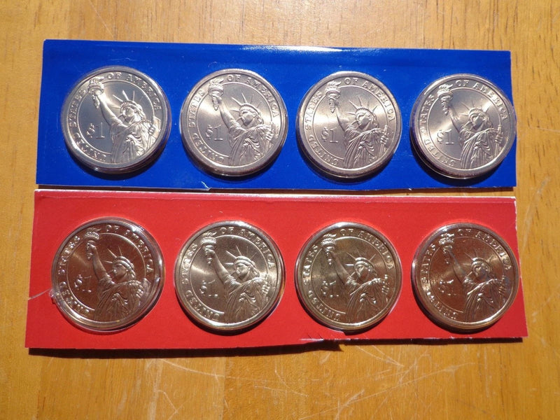 2007 P & D Presidential Dollar 8 Coin Lot Sealed Uncirculated Mint Set Cello-1
