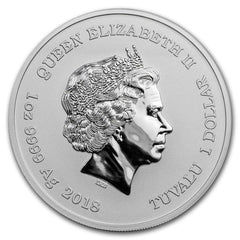 Moneda de plata Marvel Series BU de Tuvalu de 1 oz y 0,999 dólares de 2018-1