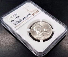 1959 D Franklin Silver Half Dollar certified MS 65 FBL by NGC!-1