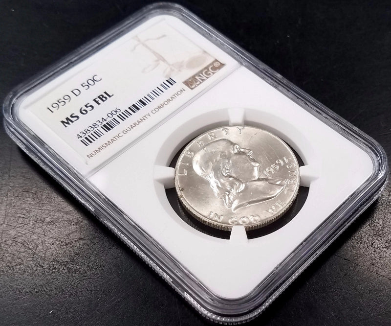 1959 D Franklin Silver Half Dollar certified MS 65 FBL by NGC!
