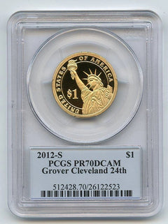 2012 S $1 Grover Cleveland 24 Dollar PCGS PR70DCAM-1