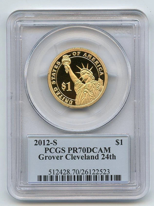2012 S $1 Grover Cleveland 24 Dollar PCGS PR70DCAM-1