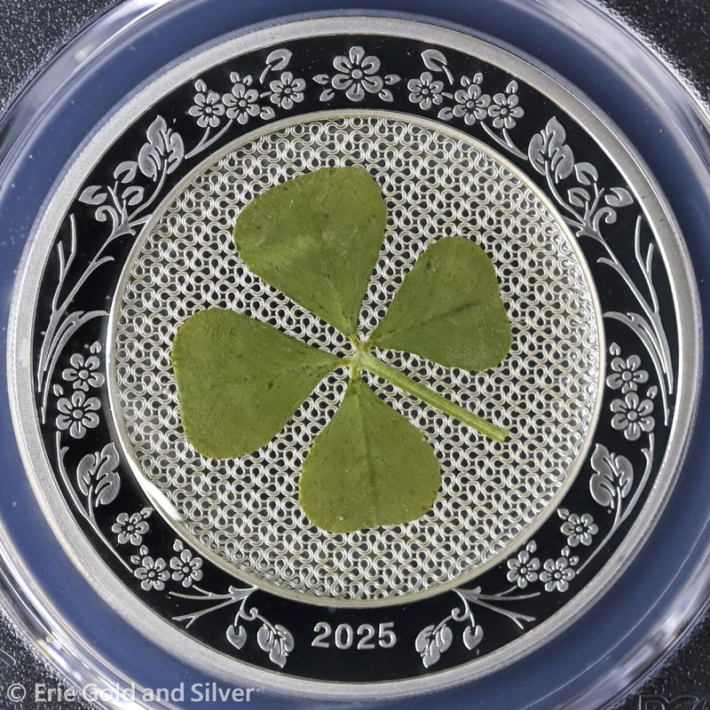 2025 $5 Palau Proof Four Leaf Clover 1 oz Silver Coin PCGS PR 70 DCAM-1