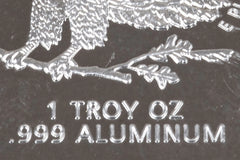 1 TROY OUNCE/OZ .999 Pure Aluminum (Al) Metal Walking Liberty Bar - Eagle-1