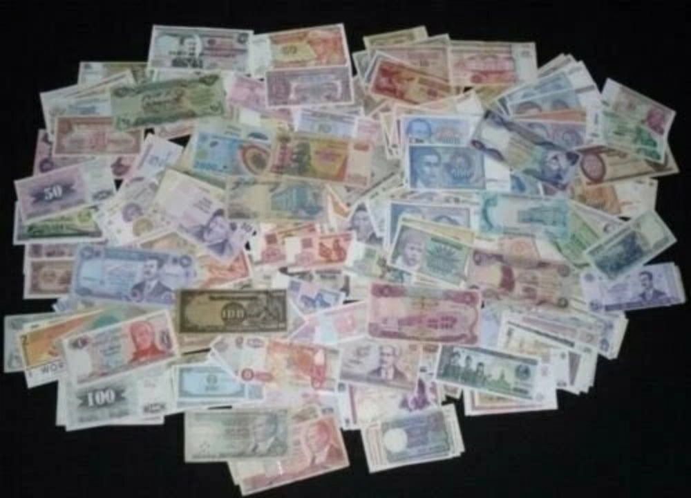 50 World Foreign Coins from 50 Different Countries and 25 Dif World Banknotes