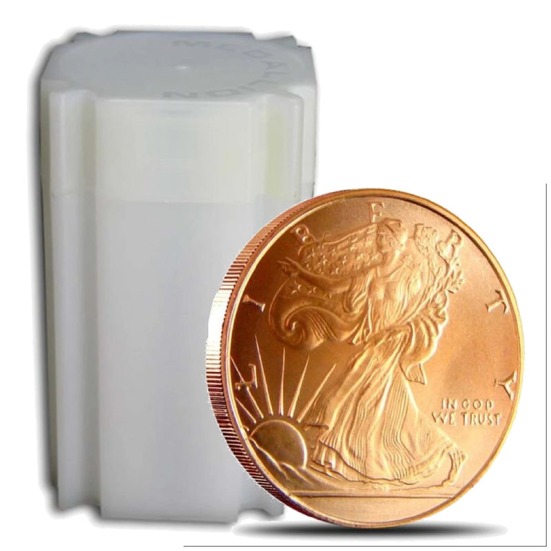 (20) WALKING LIBERTY - 1 OZ COPPER ROUND - BULLION - LOT-1