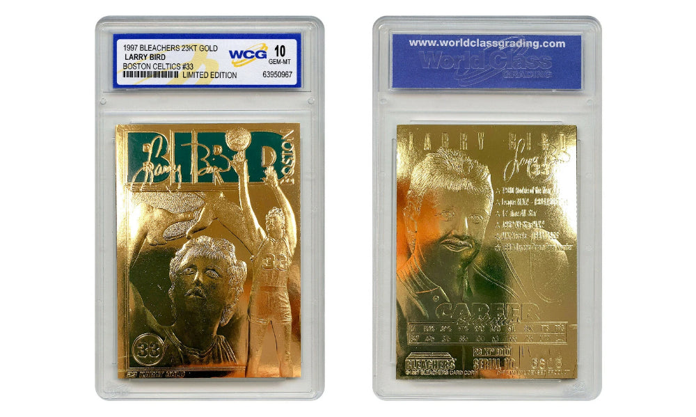 LARRY BIRD 1997 Bleachers 23KT Gold Card Boston Celtics #33 - Graded GEM MINT 10-1