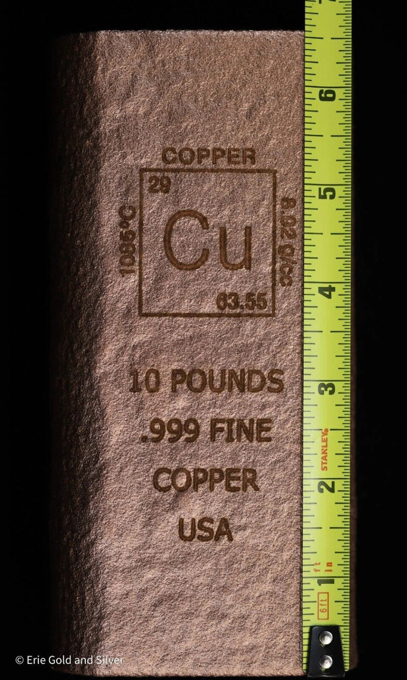 10 Pounds Fine Copper Bar Rectangle Ingot Element Design | 10lbs-2