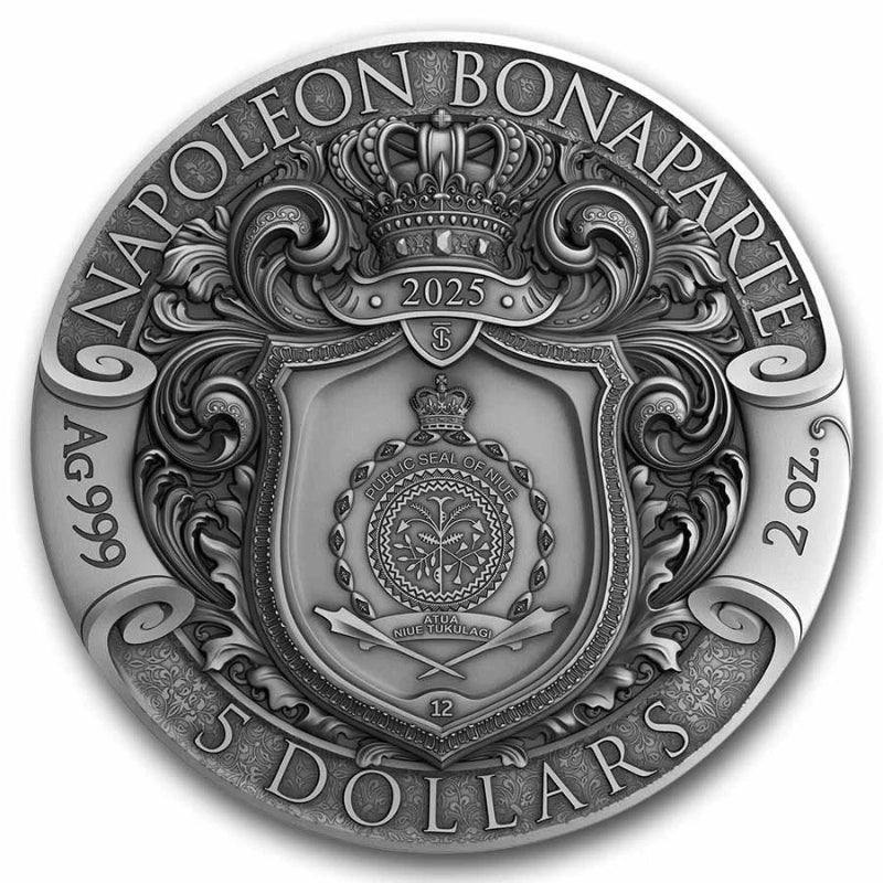 2025 Niue 2 oz Silver Napoleon Bonaparte Coin (w/ Box & COA)