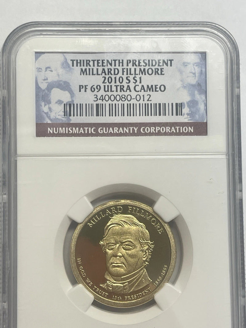 2010-S Millard Fillmore One Dollar NGC PF 69 Ultra Cameo-1