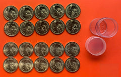 2010 Pierce Presidential Dollar 20 Coin P&D Satin Roll from Mint Sets (10P/10D)-1