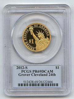 2012 S $1 Grover Cleveland 24 Dollar PCGS PR69DCAM-1