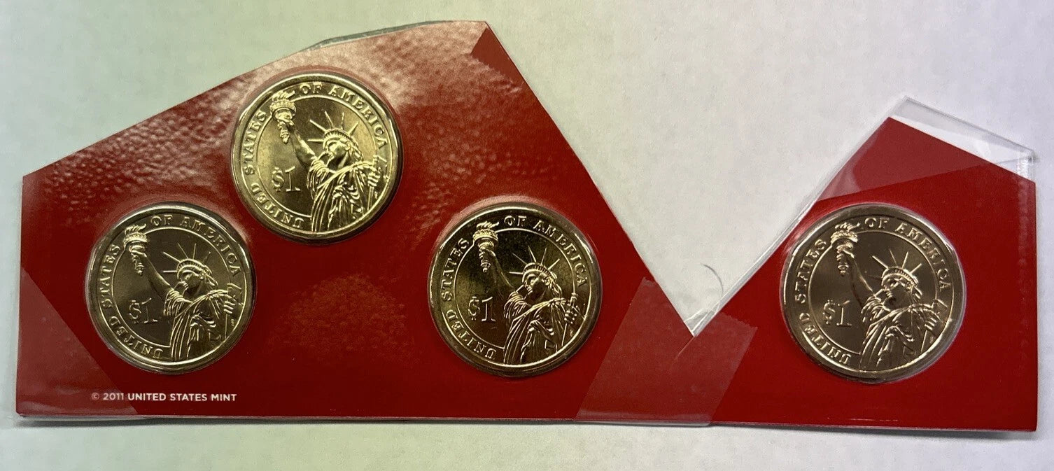 2012 D Presidential Dollar 4 Coin Set - Uncirculated Coins from Mint Set-1