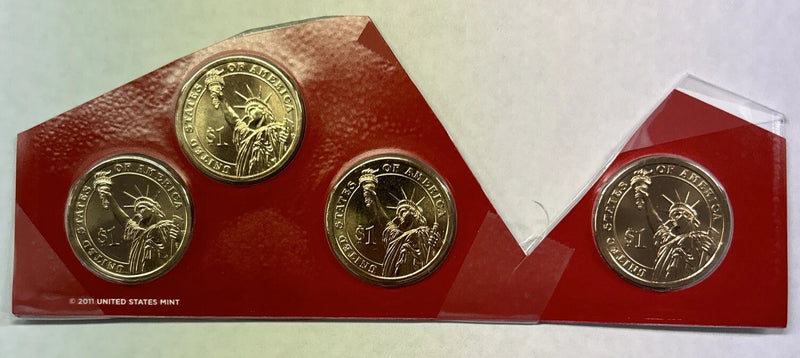 2012 D Presidential Dollar 4 Coin Set - Uncirculated Coins from Mint Set-1