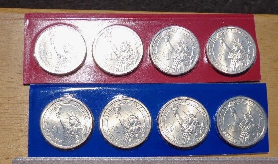 2008 P & D Presidential Dollar 8 Coin Lot Sealed Uncirculated Mint Set Cello-1