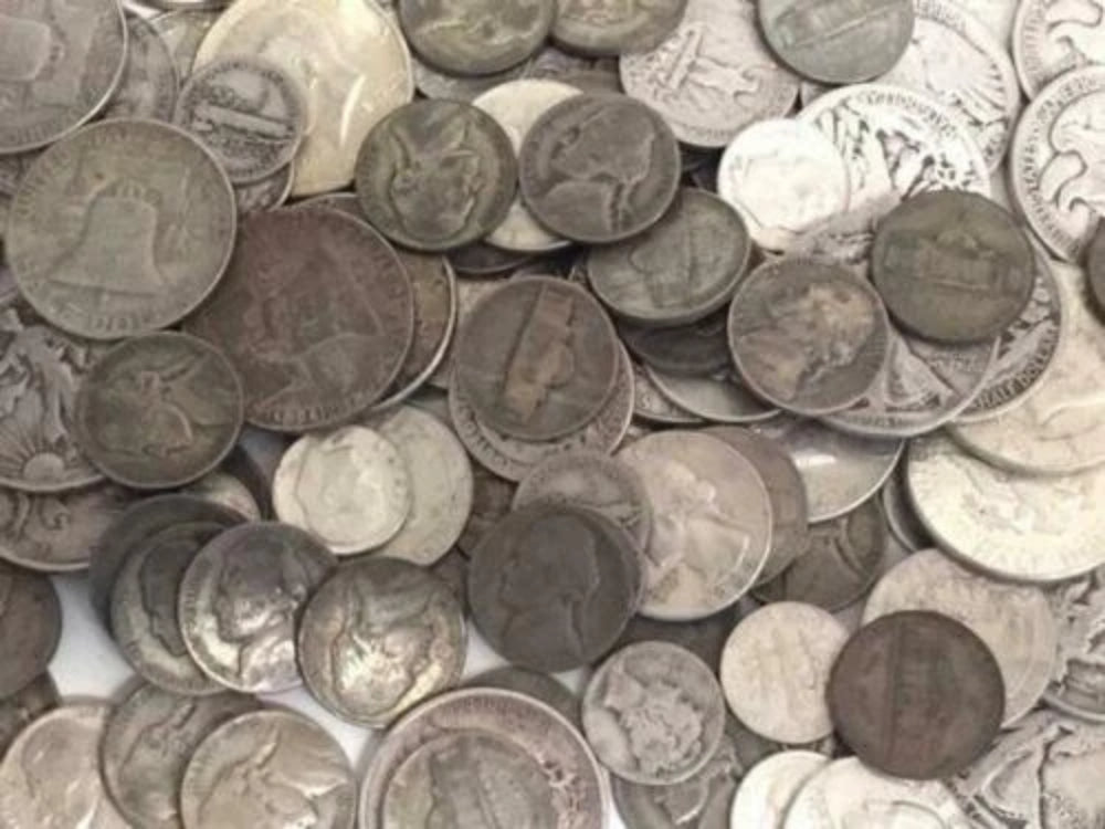 OLD US COINS COLLECTION ~ 90% SILVER LOT ~ HOARD Pre1964 UNC BULLION BAR ~-2