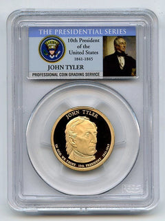 2009 S $1 John Tyler Dollar PCGS PR70DCAM-1