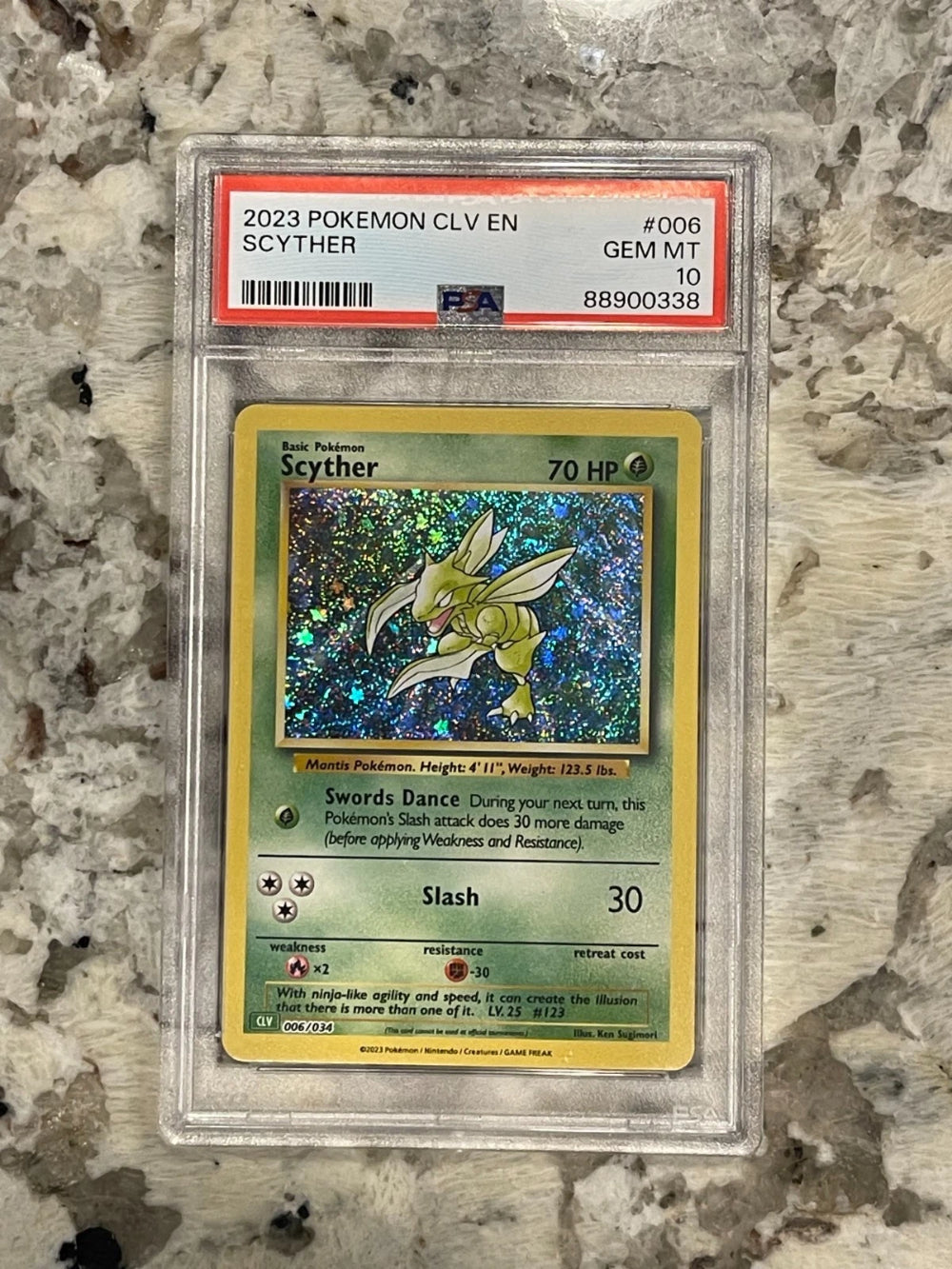 Pokemon Classic Collection Scyther Holo CLV 006/034 PSA 10