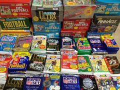 100 Unopened Vintage NFL Football Cards in factory Sealed Wax Packs-1