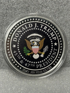 Presidential Donald Trump 5oz Silver Colorized Coin STUNNING COLLECTIBLE!-1