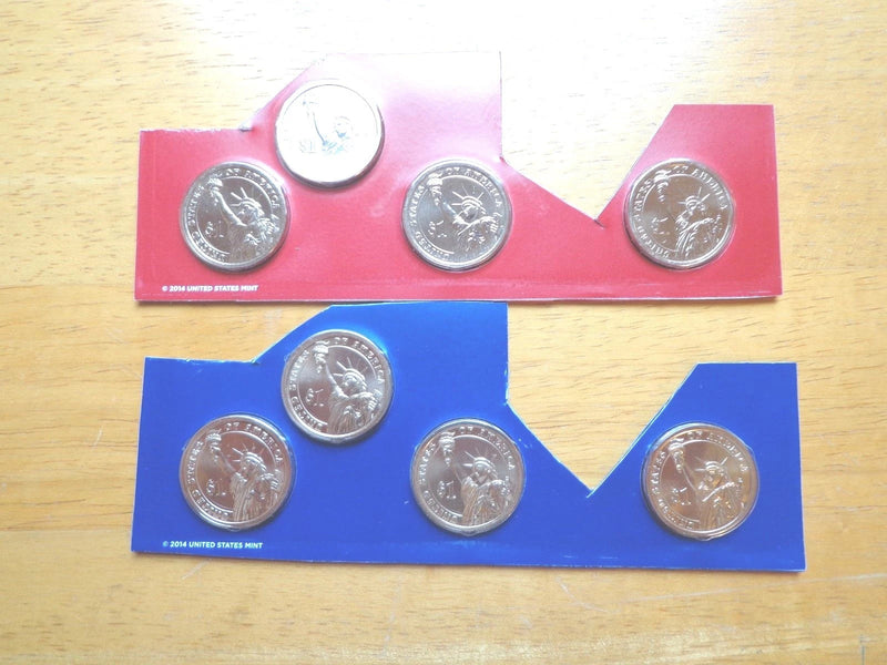2015 P & D Presidential Dollar 8 Coin Set Lot Sealed Uncirculated Mint Cello-1