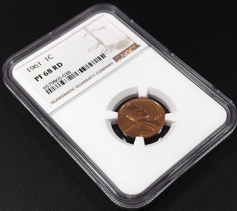 1961 Proof Lincoln Cent certified PF 68 RD by NGC! sku 65038-1