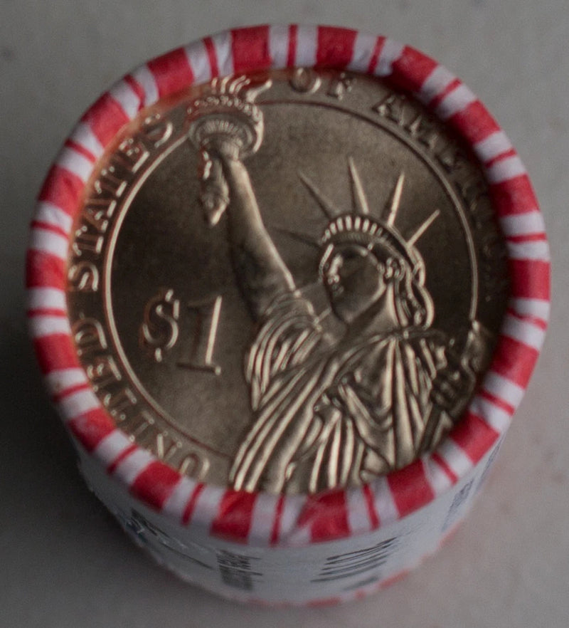 2010 D James Buchanan Uncirculated One Dollar 25 Golden Coin Roll $1-1