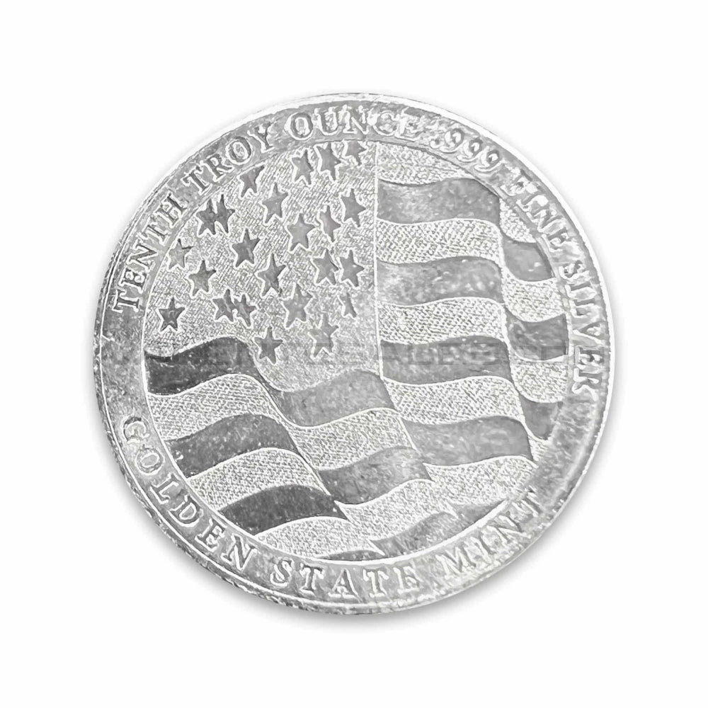 Lote de 10 x 1/10 oz de plata águila doble ronda de décima-7