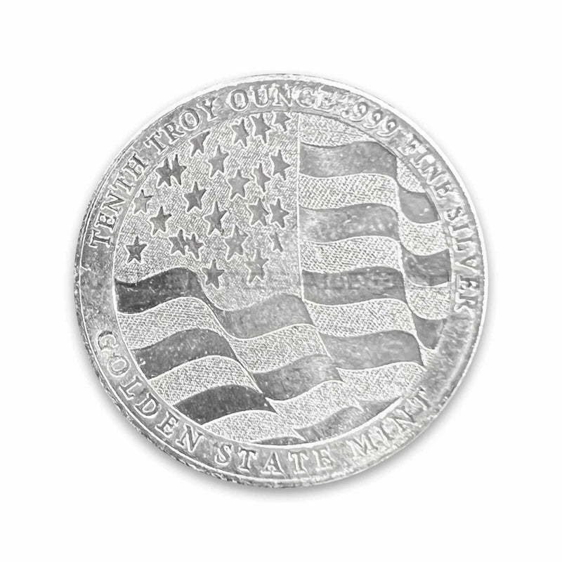 Lote de 10 x 1/10 oz de plata águila doble ronda de décima-7