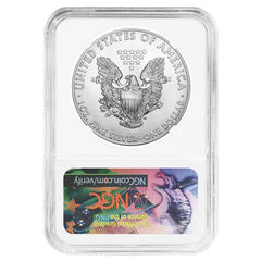 Moneda de plata americana NGC MS69 de $1 de 2017 con etiqueta marrón-2