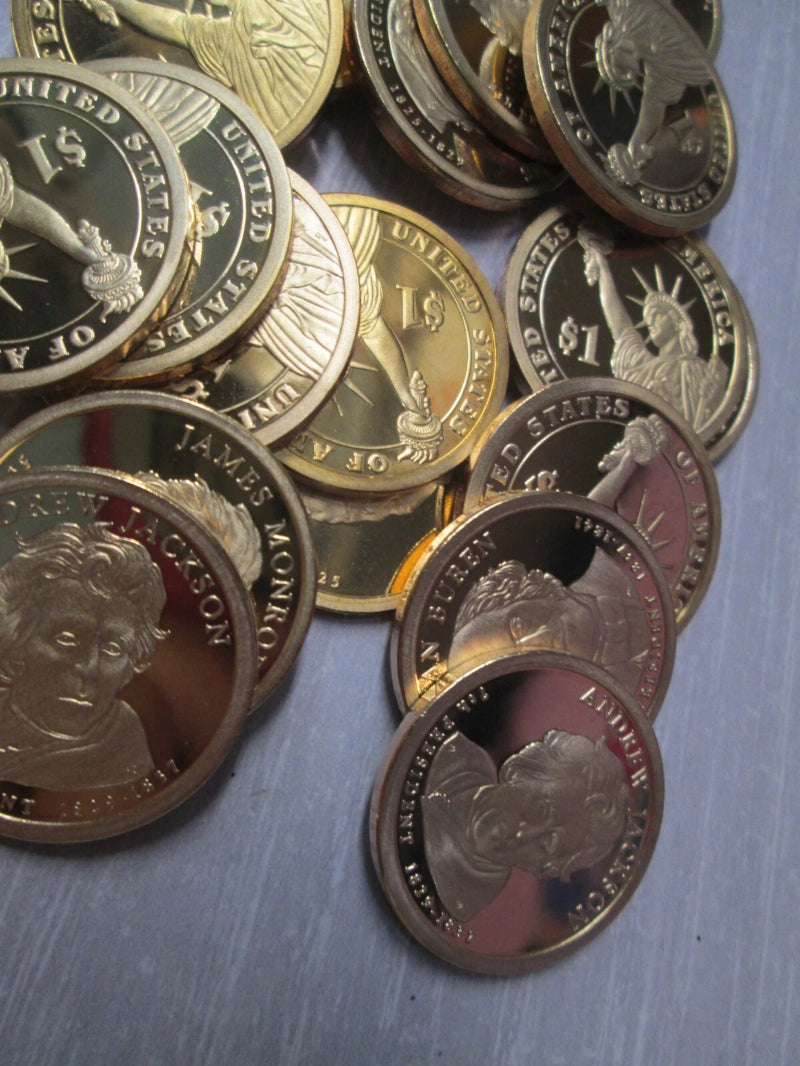 Mixed Lot of 100 US Presidential Proof Dollar Coins