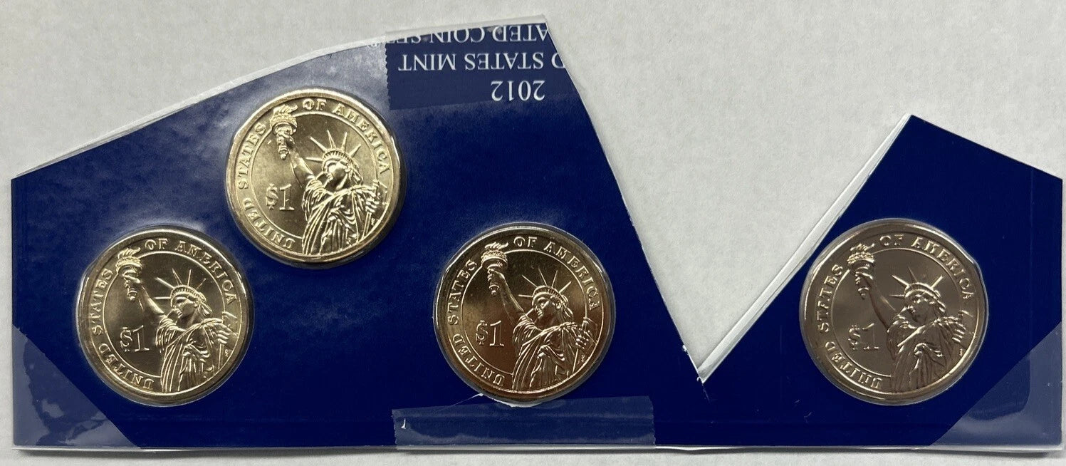 2012 P Presidential Dollar 4 Coin Set - Uncirculated Coins from Mint Set-1