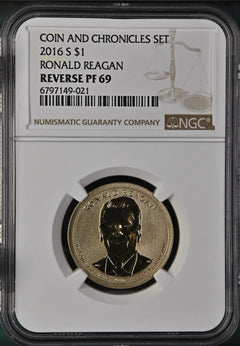 2016 C&C Ronald Reagan NGC Reverse PF 69 & Bronze Medal MS 69 RD-1