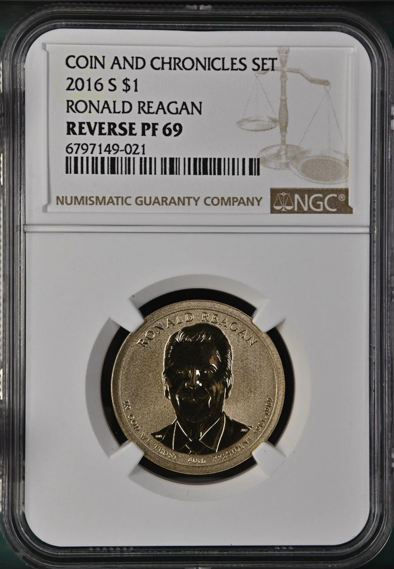 2016 C&C Ronald Reagan NGC Reverse PF 69 & Bronze Medal MS 69 RD-1