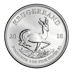 Moneda Krugerrand de plata de Sudáfrica 2018 de 1 oz y 1 rand-1