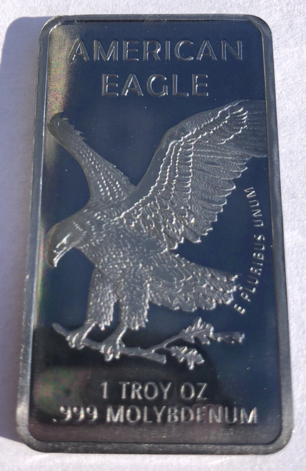 Rare 1 TROY OUNCE/OZ .999 Pure Molybdenum (Mo) Metal Walking Liberty Bar-3