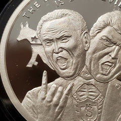 1 oz .999 Silver Shield Proof LESSER OF TWO EVILS Trump 2020 You Vote they win!-1