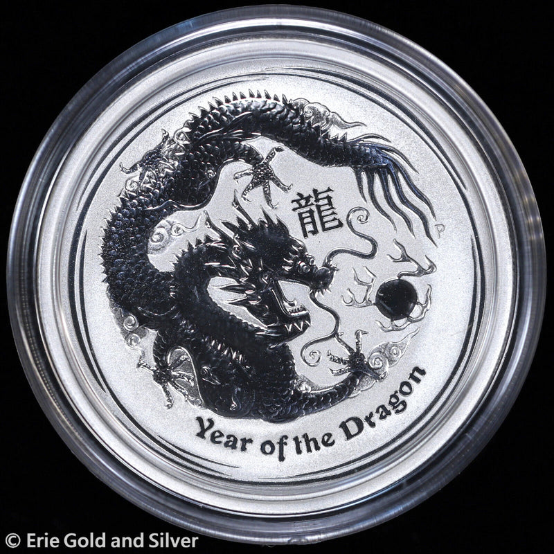 2012 Australia 1/2 oz Silver Lunar Year of the Dragon in Capsule-1