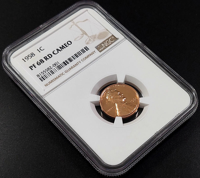 1958 Proof Lincoln Cent certified PF 68 RD Cameo by NGC! sku 82001-1