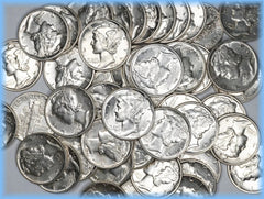 Moneda de diez centavos de plata Mercury Estate ~ UNC++ MS BU ~ Lote antiguo de plata al 90 % RARO ~ UNA MONEDA-2