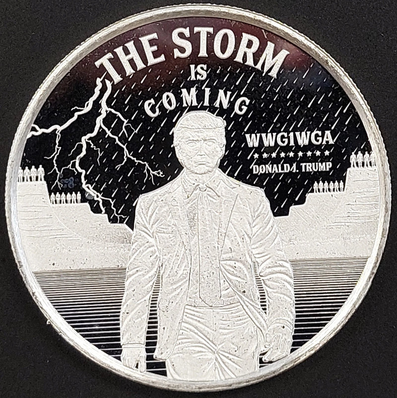 The Storm is Coming, Donald J. Trump, 47th President, 1 Troy Oz .999 Fine Silver-1