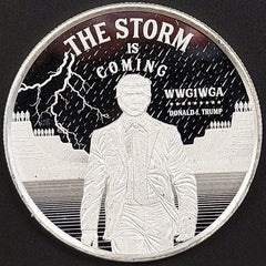The Storm is Coming, Donald J. Trump, 47th President, 1 Troy Oz .999 Fine Silver-1