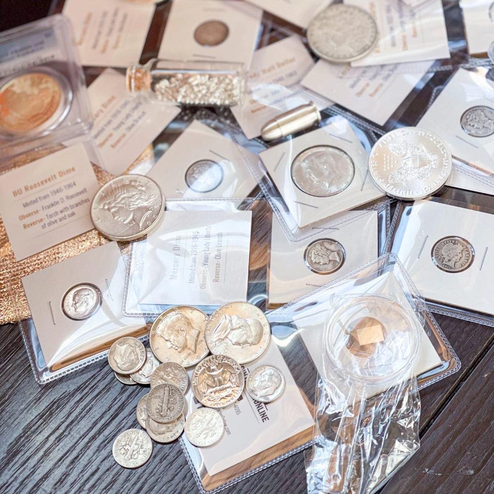 Lote de monedas antiguas mixtas | Liquidación | Monedas de plata estadounidenses al 90 % | Centavo de trigo