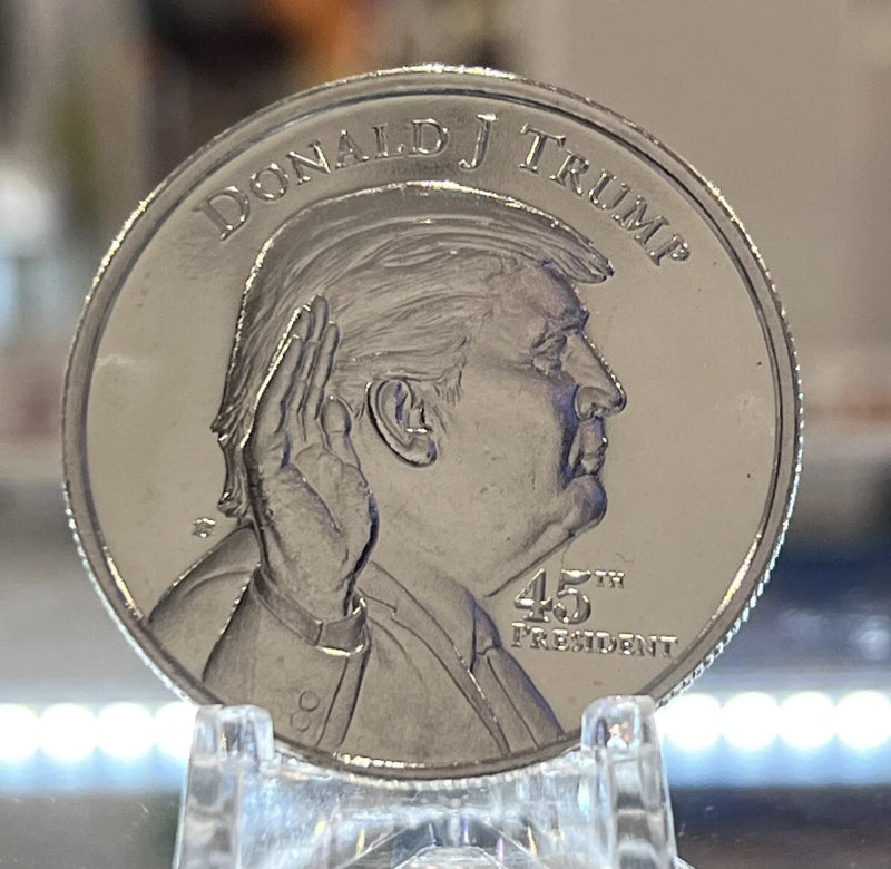 1 oz President Donald J. Trump Silver Round .999 Fine In Flip-1